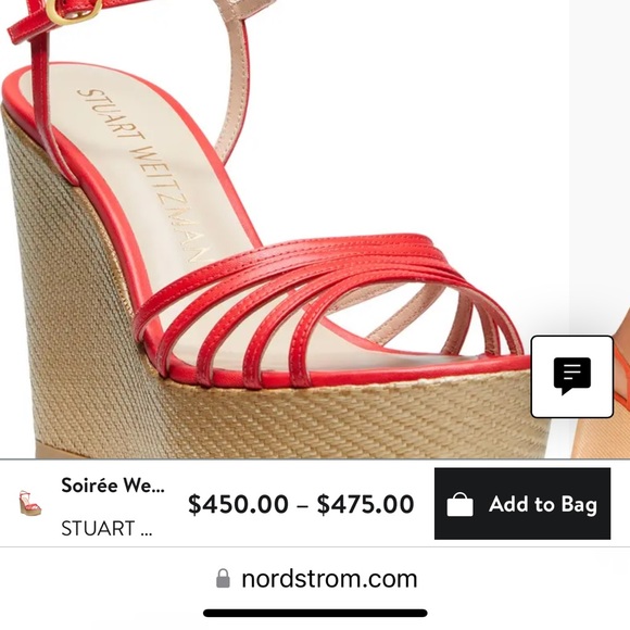 Stuart Weizman Red Strappy Wedge - Picture 9 of 9